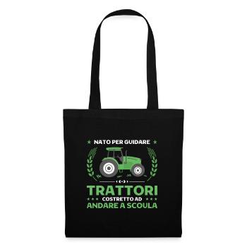 Agricoltura Nato Per Guidare Trattori Trattore - Stoffbeutel - Schwarz - Vorne