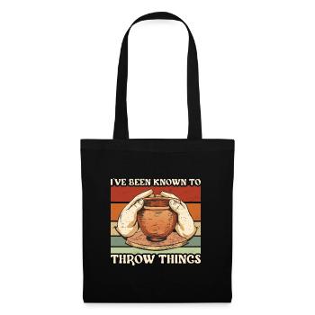 Pottery I've Been Known To Throw Things Ceramics - Tote Bag - black - Front