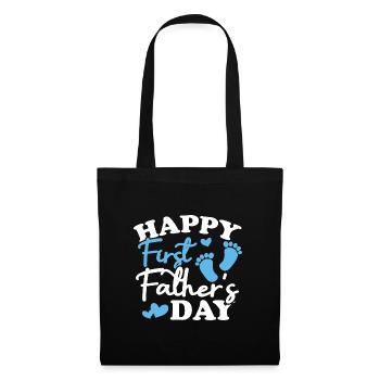 Joyeuse première fête des pères - Sac en tissu - noir - Devant