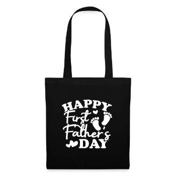 Joyeuse première fête des pères - Sac en tissu - noir - Devant