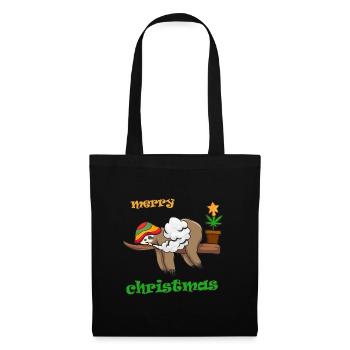 Hemp Leaf Hemp Merry Christmas Sloth Chill - Tote Bag - black - Front