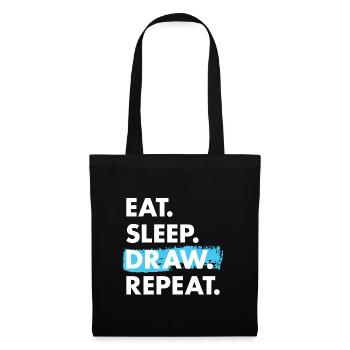 Drawer Eat Sleep Drawing - Tote Bag - black - Front