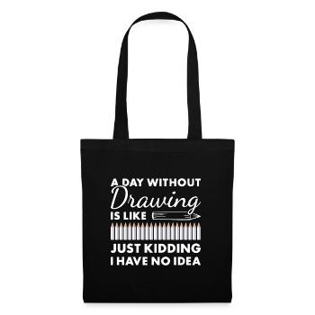 Drawer A Day Without Drawing - Tote Bag - black - Front