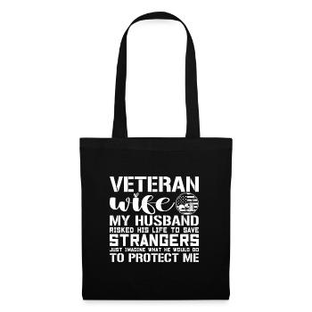 Veteran wife - Tote Bag - black - Front