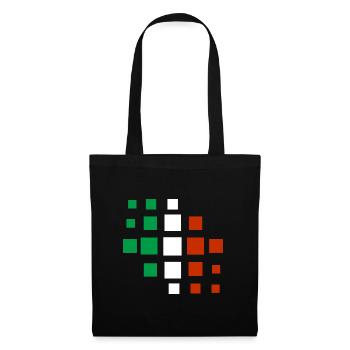 Drapeau de l’Italie Drapeau italien Vintage Look vieilli - Sac en tissu - noir - Devant
