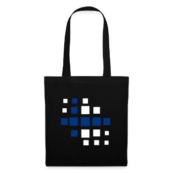 Finnland Flagge Suomi Finnische Fahne Used Look - Stoffbeutel - Schwarz - Vorne