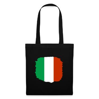 Drapeau de l’Italie Vintage Drapeau italien Look vieilli - Sac en tissu - noir - Devant