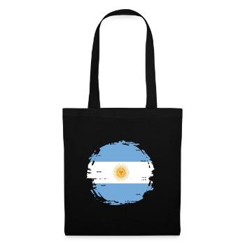 Drapeau de l’Argentine Amérique du Sud Drapeau de l’Argentine - Sac en tissu - noir - Devant