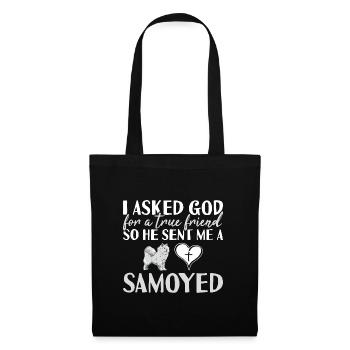 J'ai demandé à Dieu Samoyède - Sac en tissu - noir - Devant