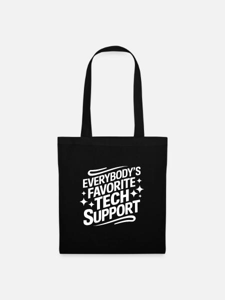 Technischer Support Computerfreak Nerd - Stoffbeutel - Schwarz
