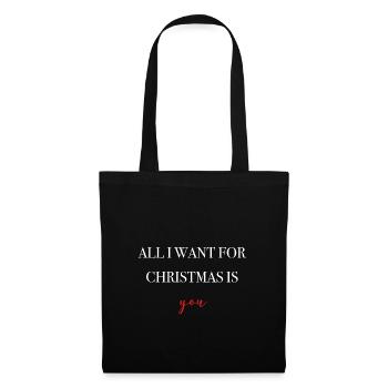 Alles wat ik wil voor kerstmis, weet jij als cadeauidee - Stoffen tas - zwart - Voor