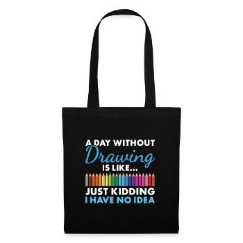 Tiroir Un jour sans dessin - Sac en tissu - noir - Devant