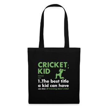 Sport Kid Definition Cricket - Tote Bag - black - Front