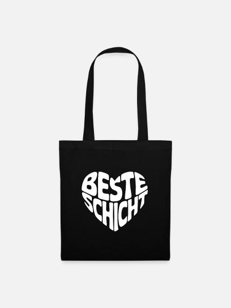 Beste Schicht - Stoffbeutel - Schwarz