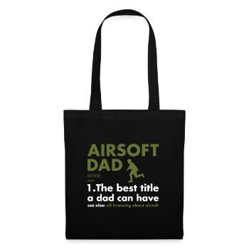 Sport Dad Definition Airsoft - Stoffbeutel - Schwarz - Vorne