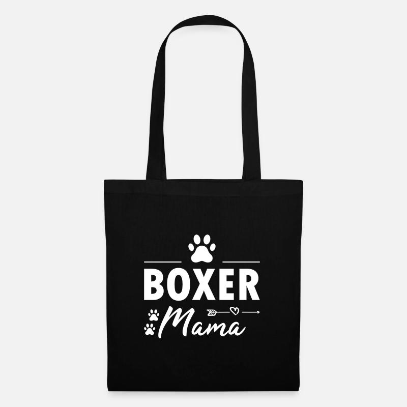 Boxer Mama - Stoffbeutel - Schwarz