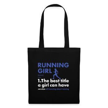 Sport Girl Running - Tote Bag - black - Front