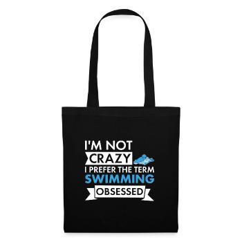 Sport I'm Not Crazy Swimming - Stoffbeutel - Schwarz - Vorne