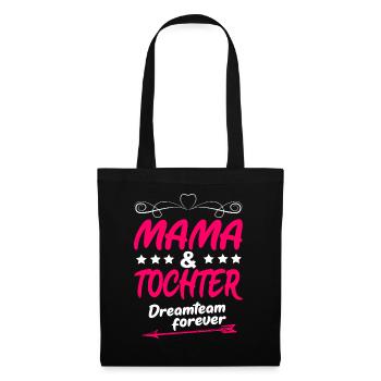 Idée cadeau fille fille maman - Sac en tissu - noir - Devant