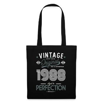 AGE TO PERFECTION born in 1988 anniversary 34 years - Tote Bag - black - Front