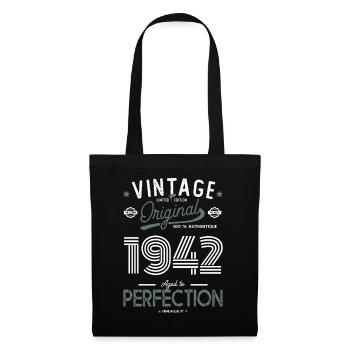AGE TO PERFECTION born in 1942 anniversary 80 years - Tote Bag - black - Front