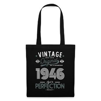 AGE TO PERFECTION born in 1946 birthday 76 years - Tote Bag - black - Front