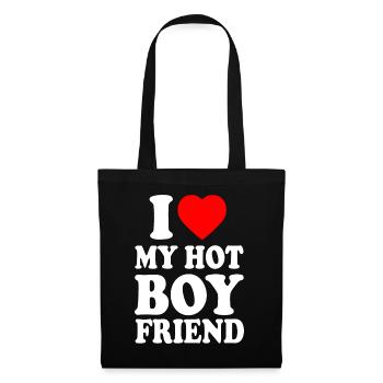 i love my hot boyfriend - Tote Bag - black - Front