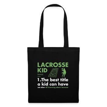 Sport Kid Definition Lacrosse - Tote Bag - black - Front
