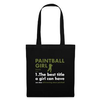 Sport Girl Définition Paintball - Sac en tissu - noir - Devant