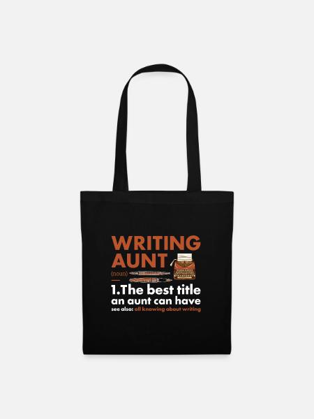 Writer Aunt Definition Writing - Stoffbeutel - Schwarz