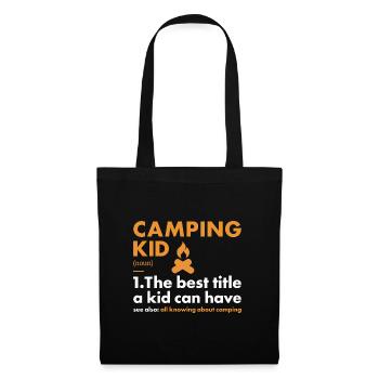 Camper Kid Definition Camping - Tote Bag - black - Front