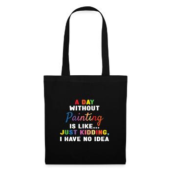 Peintre Une journée sans peinture - Sac en tissu - noir - Devant