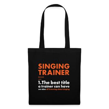 Singer Trainer Definition Singing - Stoffbeutel - Schwarz - Vorne