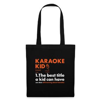 Singer Kid Definition Karaoke - Stoffbeutel - Schwarz - Vorne