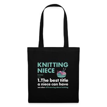 Knitter Niece Definition Knitting - Tote Bag - black - Front