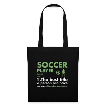 Sport Player Definition Soccer - Stoffbeutel - Schwarz - Vorne