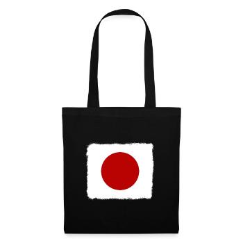 Drapeau du Japon Utilisé Look Nihon Drapeau japonais - Sac en tissu - noir - Devant