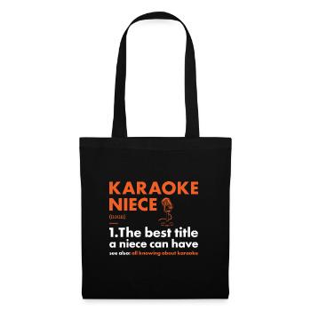 Singer Niece Definition Karaoke - Stoffbeutel - Schwarz - Vorne
