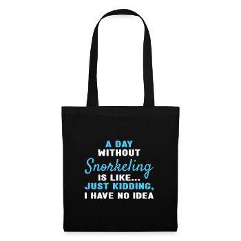 Snorkeler Une journée sans snorkeling - Sac en tissu - noir - Devant