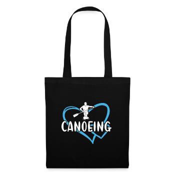 Canoeist Heart Canoeing - Tote Bag - black - Front