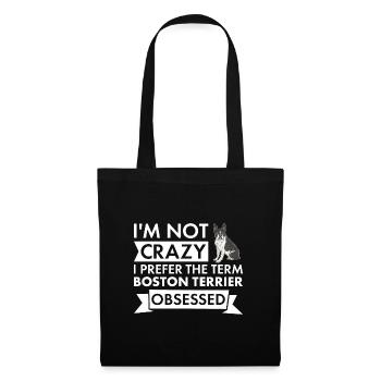 I Prefer Term Boston Terrier Obsessed - Tote Bag - black - Front