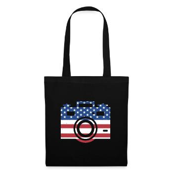 Photographe Us Flag Photography - Sac en tissu - noir - Devant
