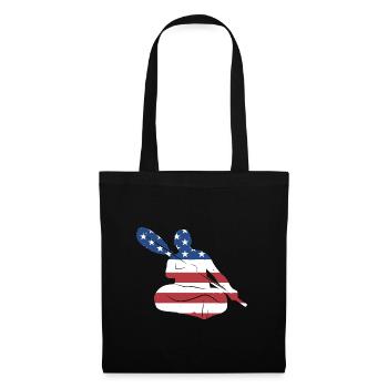 Kayaker Us Flag Kayaking - Tote Bag - black - Front