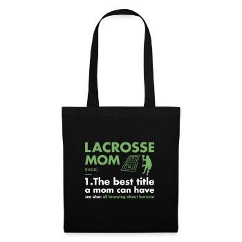 Sport Mom Definition Lacrosse - Tote Bag - black - Front