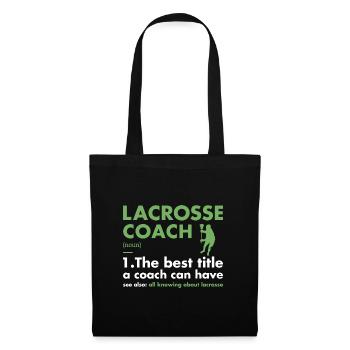 Sport Coach Definition Lacrosse - Stoffbeutel - Schwarz - Vorne