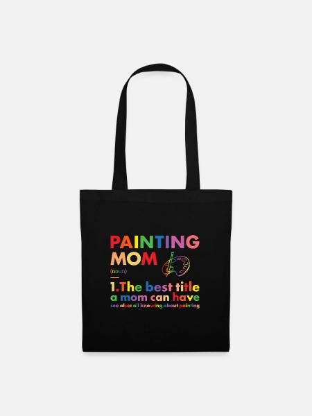 Painter Mom Definition Painting - Stoffbeutel - Schwarz