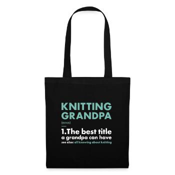 Knitter Grandpa Definition Knitting - Tote Bag - black - Front