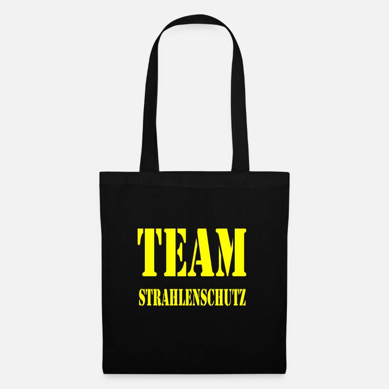 Team Strahlenschutz gelb - Stoffbeutel - Schwarz