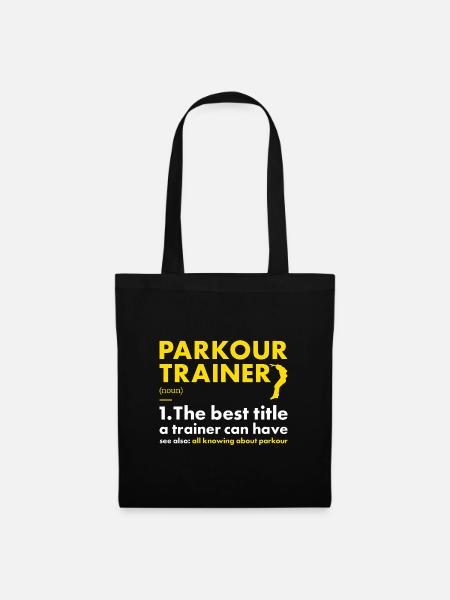 Traceur Trainer Definition Parkour - Stoffbeutel - Schwarz
