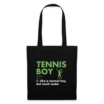 Sport Boy Definition Tennis - Stoffbeutel - Schwarz - Vorne